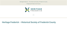 Tablet Screenshot of frederickhistory.org